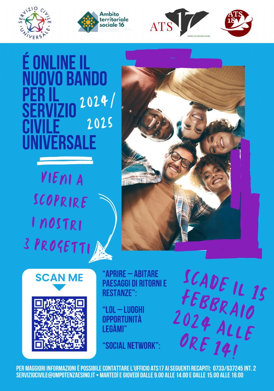 BANDO SERVIZIO CIVILE UNIVERSALE 2024-2025